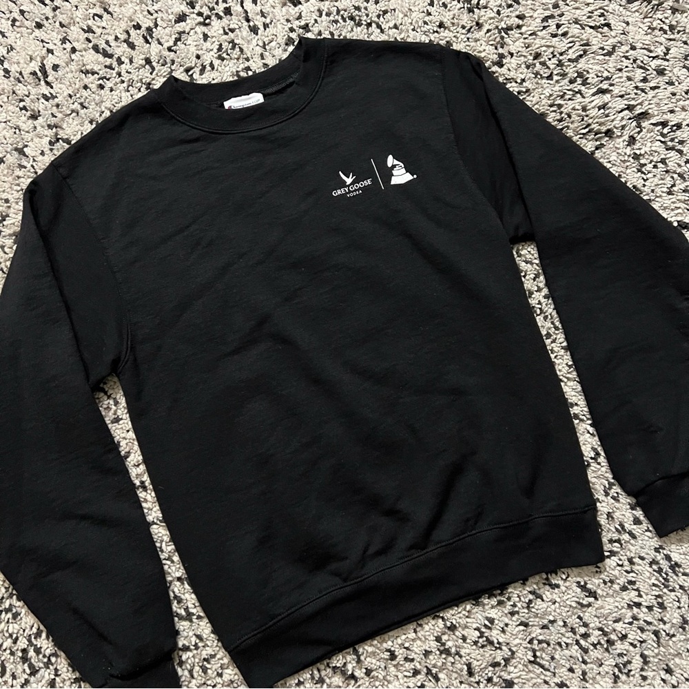Champion Grey Goose x Grammys Black Crewneck Sweatshirt Men’s Size Small - Picture 3 of 12